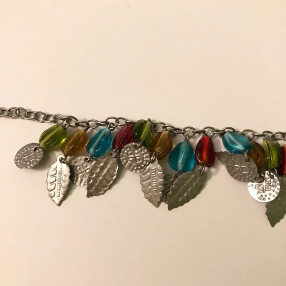 Lot of 2 Bracelets with Charms Leaves Birds Nature Style - Picture 14 of 16